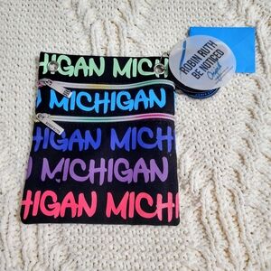 Robin Ruth Black Mini Bag with Colorful Michigan Design